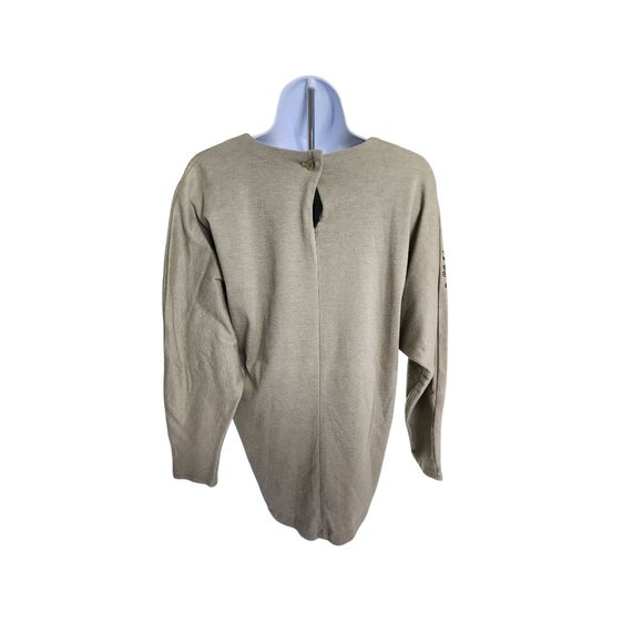 Daniel Sequin Snake Print Womens 3/4 Sleeve Blouse Large Gold Silver - Picture 2 of 5